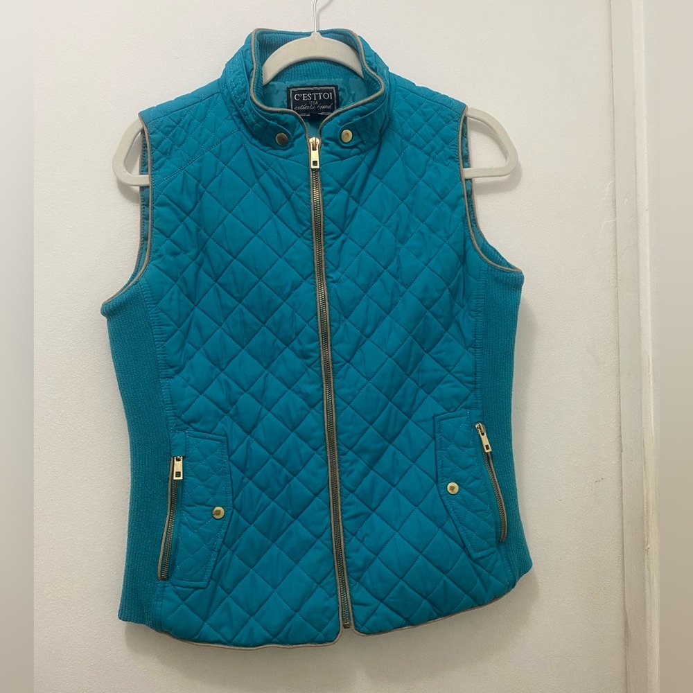 Women's Quilted Blue Vest